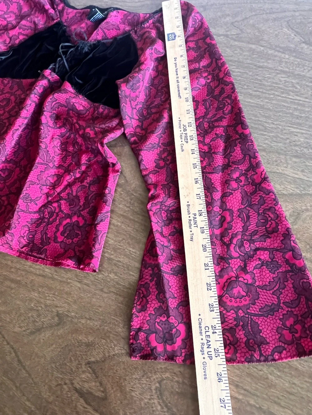 VTG Y2K Mercer & Madison Womens L Lounge Set Pink Black Velvet Floral Whimsigoth